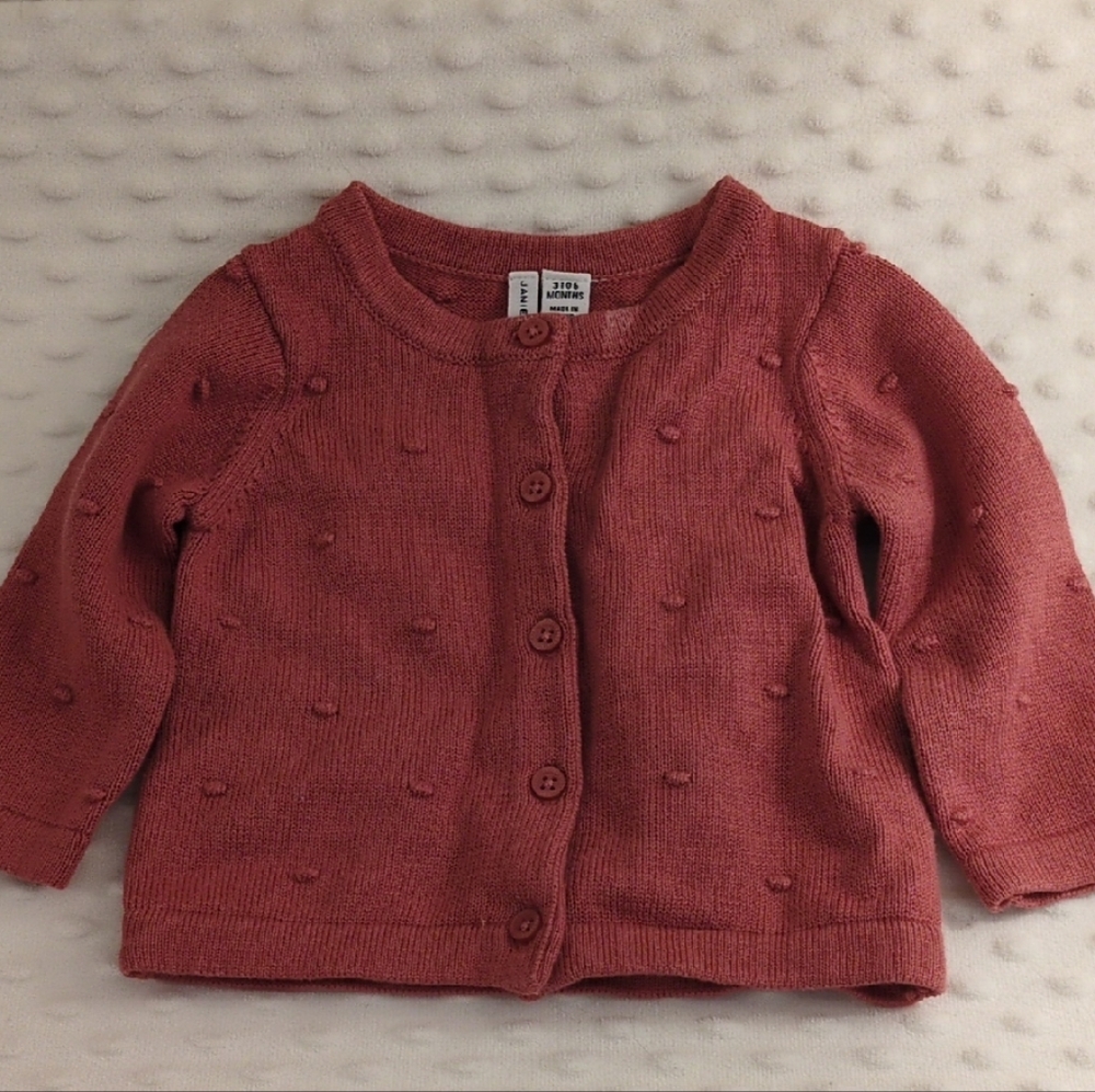 Janie and Jack Rose Knit Sweater, 3-6M